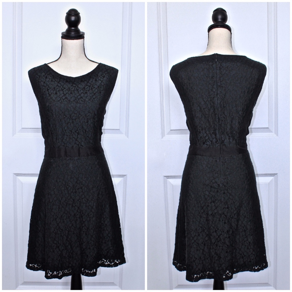 NY&C Black Lace Knee High Sleeveless Dress